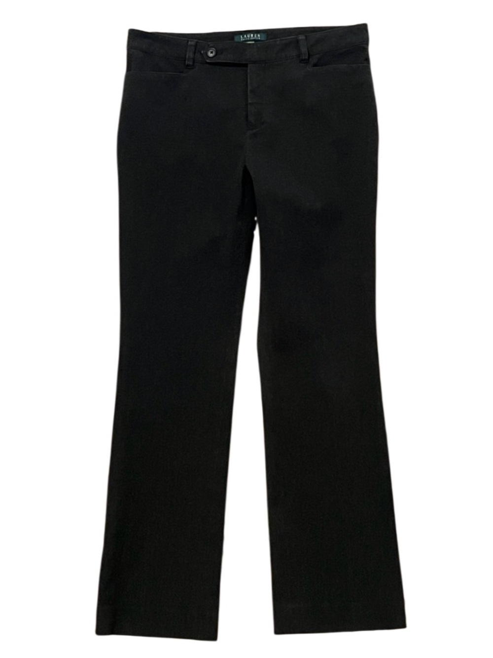 Lauren Ralph Lauren Adelle Black Straight Leg Career Pants EUC